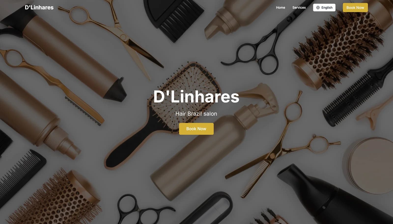 D'Linhares Hair Salon website